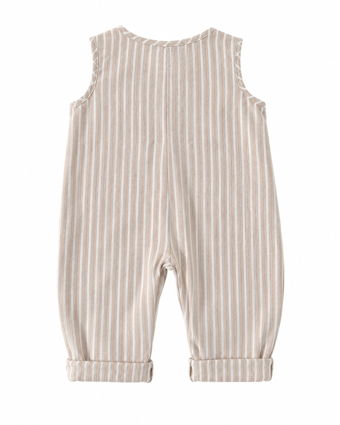 Beige Cotton Dungarees