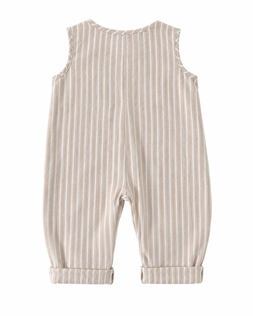 Beige Cotton Dungarees