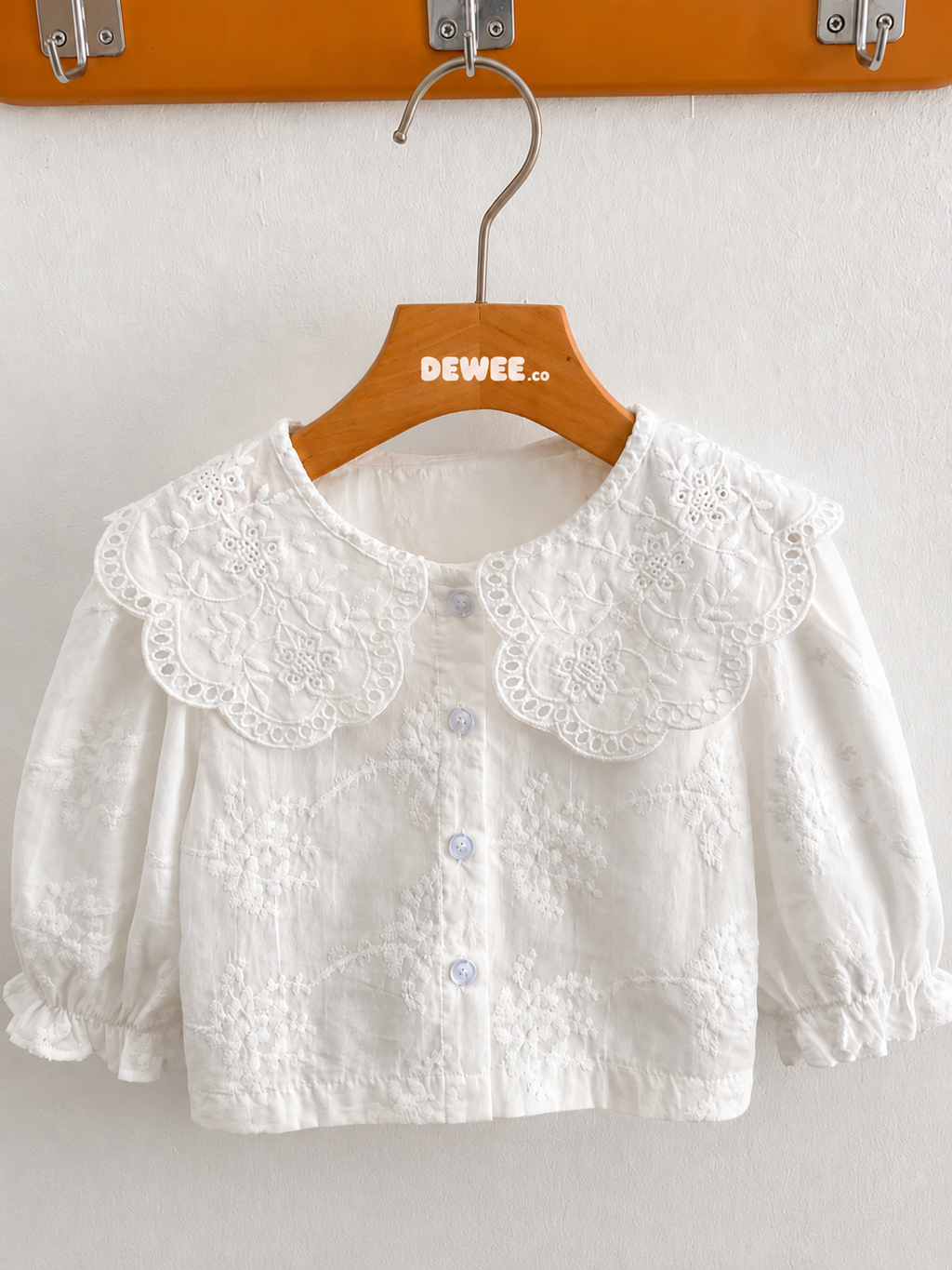 Lace Trim Long Sleeve Shirt