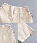 High-Waist Beige Jeans (Girls)