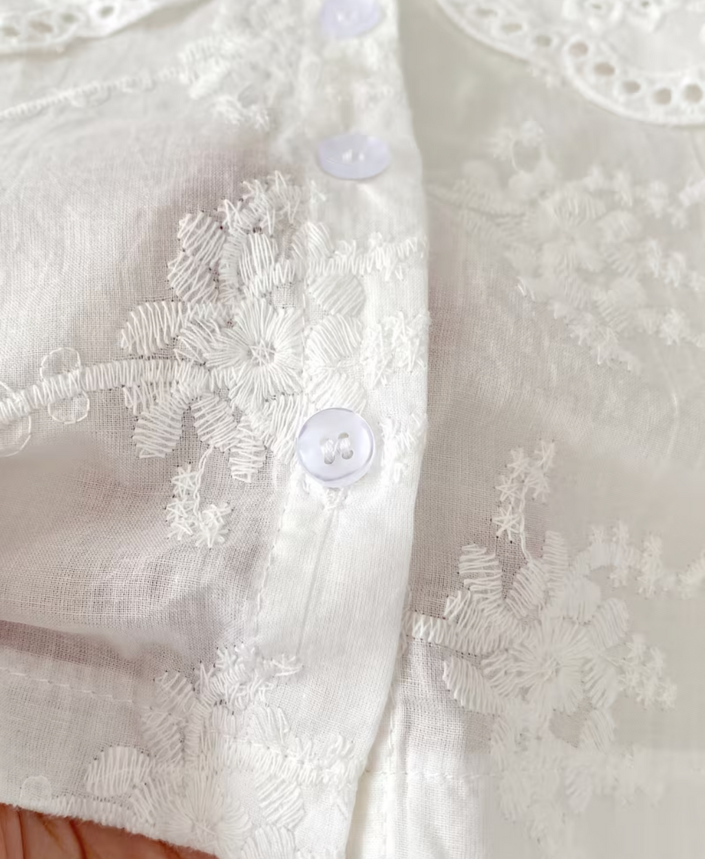 Lace Trim Long Sleeve Shirt