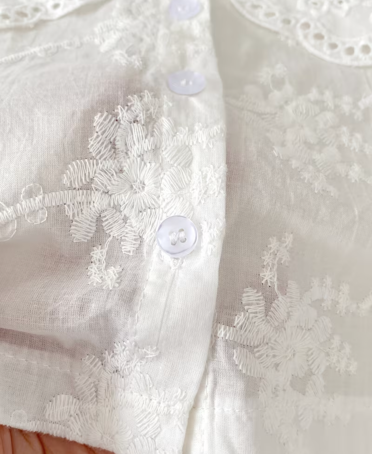 Lace Trim Long Sleeve Shirt